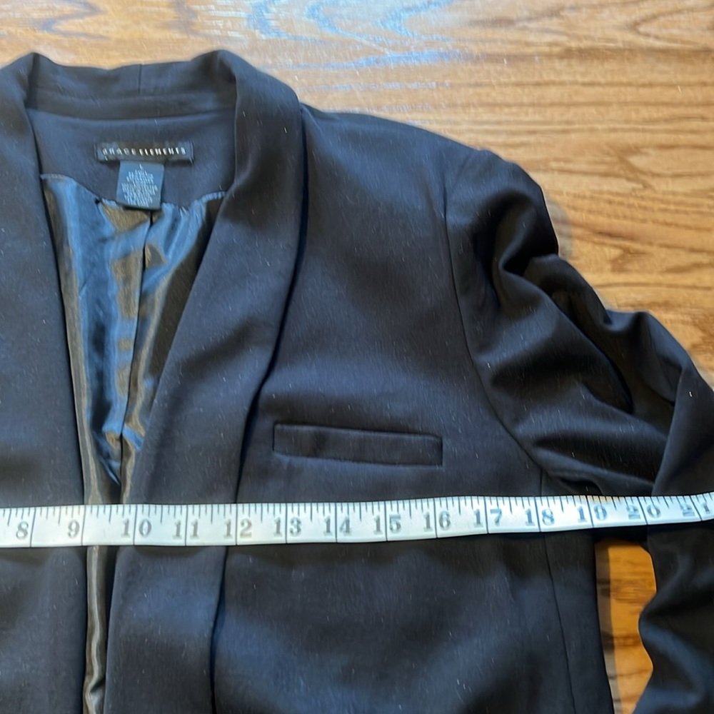 Grace Elements Black Open Front Blazer Style Jack… - image 6